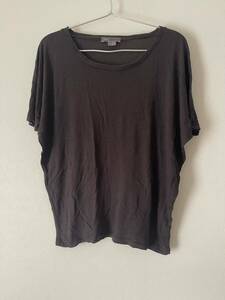 VINCE Sサイズ　レディース　ドルマンスリーブ　カットソー Tシャツ 半袖Tシャツ 半袖 ブラック 系　グレーブラック　