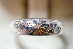 55 純銀刻印 シルバー リング 指輪 ヴィンテージ アクセサリー SILVER 1000 アンティーク シルバージュエリー 装飾品