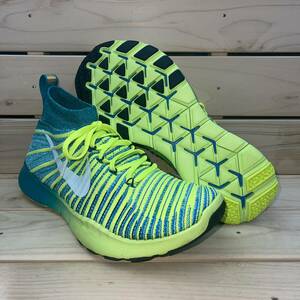 1 иен старт Nike 25.5cm свободный to армирование fly вязаный зеленый желтый NIKE FREE TRAIN FORCE FLYKNIT тренировка 