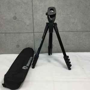 ◎【Manfrotto/マンフロット】カメラ三脚 三脚 カメラ ビデオ三脚 カメラ周辺機器 4段階 高さ調節 ブラック 黒 ケース付き 現状品 