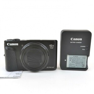 Canon キヤノン PowerShot パワーショット SX740 HS ブラック コンパクトデジタルカメラ デジカメ 純正バッテリー NB-13L 充電器 0608-051