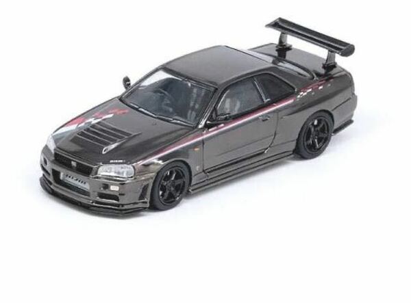 INNO （イノモデル） 1/64 Nissan スカイライン GT-R （R34） NISMO R-Tune ブラッククロムメッキ Hobby Expo China 2023 イベント限定