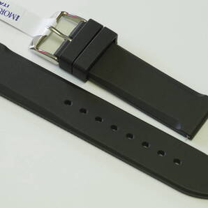 《送料サービス》 ラグ幅 22mm モレラート ルガーノ(LUGANO) 黒 ラバー クリッカー仕様