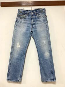 S-1281 USA製 Levi's リーバイス 501XX ビンテージ デニムパンツ W32 色落ち ジーンズ ジーパン アメカジ 520刻印 ダメージ