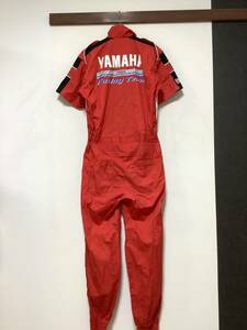 S-1260 YAMAHA RACING TEAM Yamaha racing short sleeves coveralls all-in-one LL Vintage red made in Japan mechanism nik..