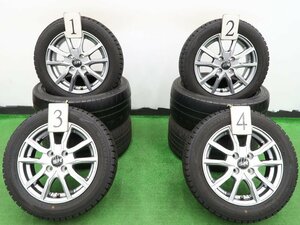 4本 社外 14インチ スタッドレス DUNLOP WINTERMAXX WM02 2022年 155/65R14 N-BOX タント スペーシア ルークス ムーヴ ワゴンR ek 軽自動車