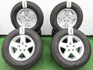 4本 ジープ ラングラー 純正 17インチ 7.5J +44.45 5H 127 スタッドレス グッドイヤー アイスナビ SUV 265/65R17 サイズ違い タイヤおまけ