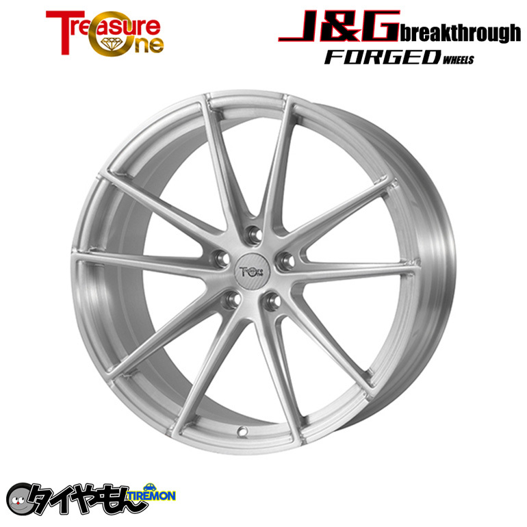 J&G ブレイクスルー 鍛造 JGB004 20インチ 5H114.3 8.5J +35 4本セット ホイール ブラッシュド トレジャーワンカンパニー 軽量