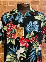 ★表記M/新品！レーヨン100%.花柄.HAWAIIAN SURF BRAND.ハワイアンアロハシャツ.総柄.リゾート系サーファー.西海岸カリフォルニアスタイル_画像3