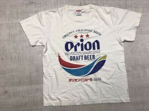 オリオンビール Orion BEER 沖縄 企業モノ スーベニア お土産 半袖Tシャツ カットソー メンズ ロゴプリント S 白 ユナイテッドアスレ製