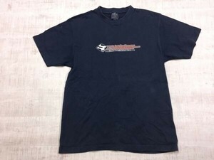 CLJ サーフ warning&caution オールド レトロ アメカジ スポーツ ストリート 古着 半袖Tシャツ カットソー メンズ M 紺