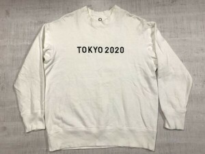 東京オリンピック TOKYO 2020 公式 スウェット トレーナー メンズ 日本製 五輪 記念グッズ スポーツ M 白