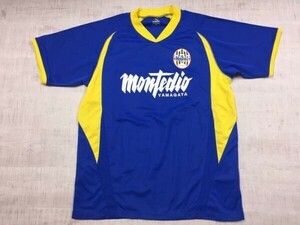 サッカー Jリーグ 公式 モンテディオ山形 応援 半袖ユニフォームTシャツ ゲームシャツ メンズ M 青