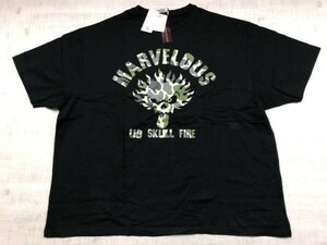 新品タグ付き 新日本プロレス 真壁刀義 UG SKULL FIRE アンチェインドゴリラ スカルファイヤー 半袖Tシャツ カットソー メンズ 5L 黒