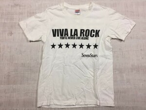 VIVA LA ROCK ビバ・ラ・ロック Seven Stars セブンスター フェス 半袖Tシャツ カットソー メンズ バックプリント有 S 白