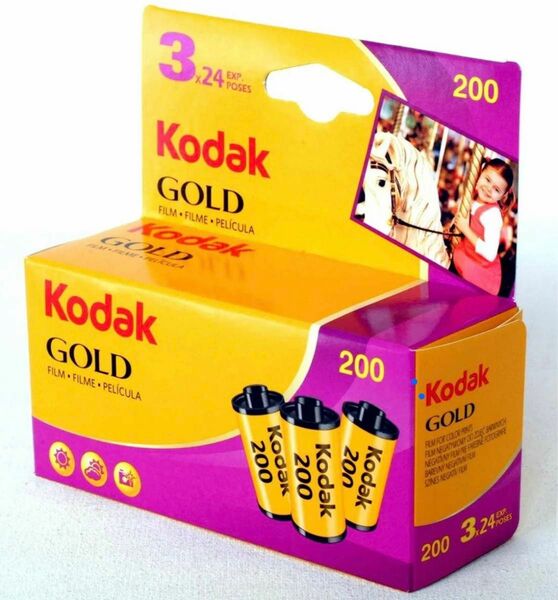 GOLD200-24枚撮【5本セット】　　　　　Kodak カラーネガフィルム ISO感度200 135/35mm コダック 新品