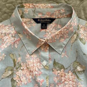 ブルックスブラザーズ リバティ ブラウス　花柄　アーカイブライラック　水色　薄ピンク　綿100% コットン　長袖　8