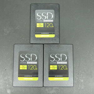 【3台まとめ売り/検品済み】GREEN HOUSE SSD 120GB GH-SSDR2SA120 (使用時間：5325h・5606h・5665h) 管理:セ-18