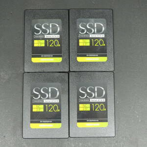 【4台まとめ売り/検品済み】GREEN HOUSE SSD 120GB GH-SSDR2SA120 (使用時間：8027h・10504h・10706h・11869h) 管理:セ-19