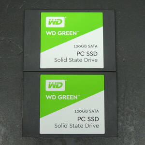 【2台まとめ売り/検品済み】WD GREEN SSD 120GB WDS120G1G0A-00SS50 (使用時間：962h・37751h) 管理:セ-24