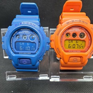 2本セット　CASIO G-SHOCK　DW-6900MM ブルー　オレンジ ジーショック Gショック　カシオ　 腕時計