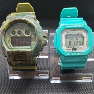 2本セット　CASIO G-SHOCK　GLX-5600X GD-X-6900MC インフォメーション　コラボ　カモフラ　グリーン