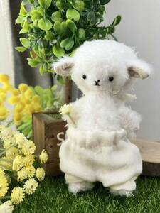 ぬいぐるみ 羊　ミニチュアテディベア doll teddybear miniature ハンドメイド sheep