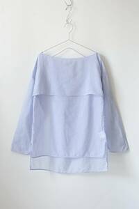  beautiful goods Theory: cotton gauze stripe blouse /ZENOVIA/AIRY.STRIPE/ hand woshu/ theory / size S
