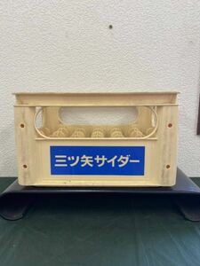アサヒ 三ツ矢サイダー ケース コンテナ ボトル 簡易 椅子 コレクション 置物 踏み台 昭和レトロ 飲み屋