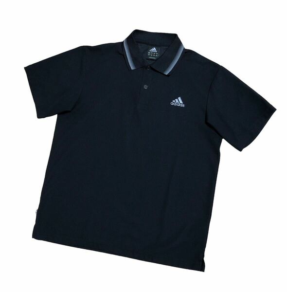 adidas アディダス　ポロシャツ　ブラック　スポーツ　ゴルフ　Lサイズ