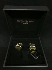 E15★YVES SAINT LAURENT イブサンローラン カフスボタン スーツアクセ アクセサリー スーツボタン 箱付き