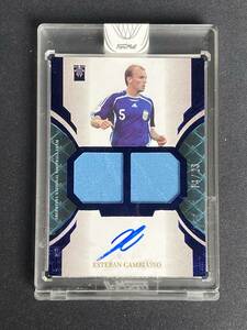 006：Esteban Cambiasso 2022 FANSMALL ARGENTINA on card AUTO 直筆サインカード 25枚限定