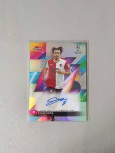 034: 上田綺世 Ayase Ueda 2023-24 Topps Finest UEFA Refractor Auto Feyenoord 直筆サインカード