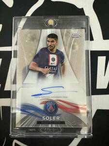 038: CarlosSoler TOPPS on card AUTO 直筆サインカード 99枚限定 Paris Saint-Germain
