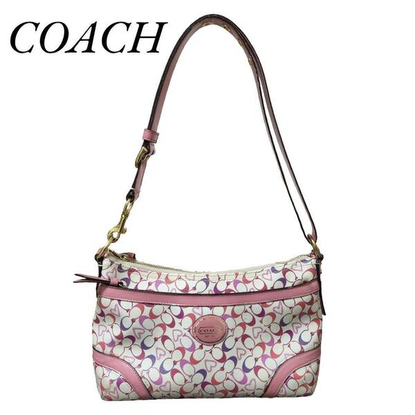 COACH　コーチ　ワンショルダーバッグ　PVC　ピンク　F19271