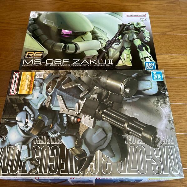 RG 量産型ザクⅡ、MG グフカスタム 機動戦士ガンダム