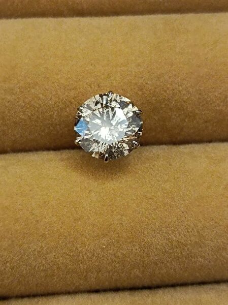 資産☆宝石箱より☆超大粒2.172ct★ひと粒ダイヤ　ソリティア　スタッズピアス　片耳用