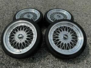 BBS RS風　19インチ　格安！早い者勝ち　4本セット　19×8.5J+42 100/114.3 マルチ　　深リムホイール　