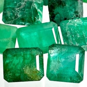 ●天然エメラルド10点おまとめ20ct●j ルース 裸石 宝石 ジュエリー jewelry emerald beryl ベリル 緑玉 DI0