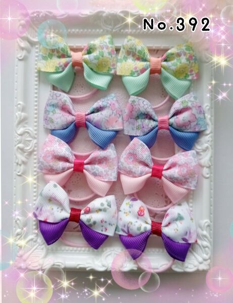 キッズツインリボン フラワーセット