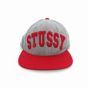 ステューシー STUSSY スターター STARTER ワンポイント ロゴ キャップ 帽子 グレー系 赤 レッド メンズ メンズ レディース