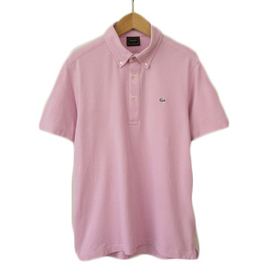 ラコステ LACOSTE KH036C ポロシャツ ボタンダウン 半袖 4 国内正規 ピンク メンズ