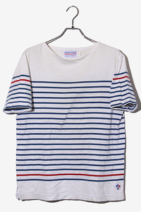 Arvor Maree アルボーマレー コットン ボートネック ボーダー 半袖Tシャツ 3 WHITE ホワイト /◆ メンズ