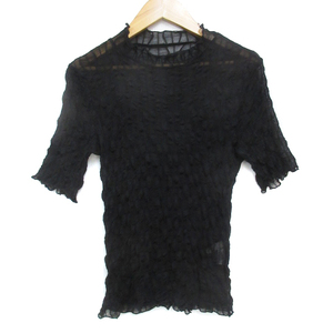  Ray Cassin Ray cassin блуза cut and sewn . минут рукав с высоким воротником прозрачный F чёрный черный /FF46 женский 