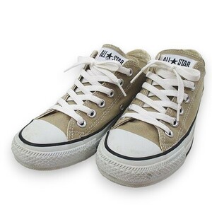 コンバース CONVERSE オールスター ローカットスニーカー 23.5cm ベージュ キャンバス地 レディース