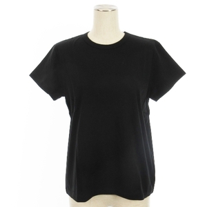 未使用品 アニエスベー agnes b. タグ付き Tシャツ カットソー 半袖 コットン ブラック T3 レディース