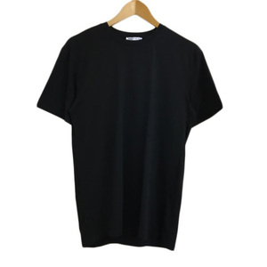 ザラ ZARA Tシャツ カットソー プルオーバー クルーネック 無地 半袖 USA L 黒 ブラック メンズ