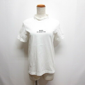 アーペーセー A.P.C. 半袖 ハイネック Tシャツ カットソー S 白 ホワイト 日本製 レディース