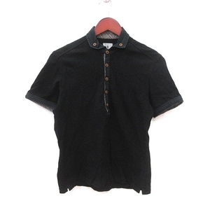  Takeo Kikuchi TAKEO KIKUCHI polo-shirt short sleeves 2 black black /MS men's 