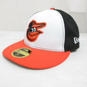 未使用品 ニューエラ NEW ERA 59FIFTY 5950 MLB ボルチモア オリオールズ ベースボール キャップ 帽子 7 1/8 56.8cm 黒 ブラック 正規品